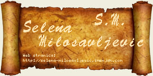 Selena Milosavljević vizit kartica